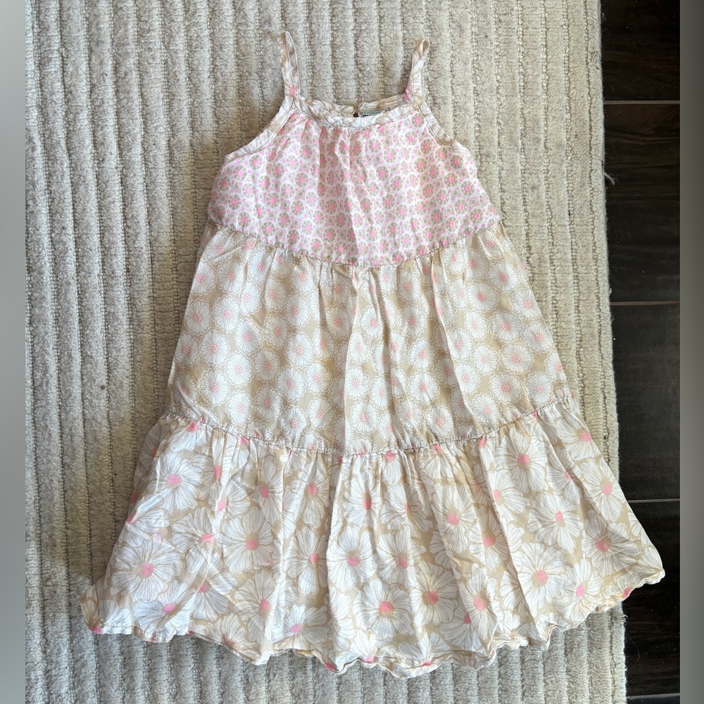 Old Navy cotton mixed print dress, Girls size 4T, EUC